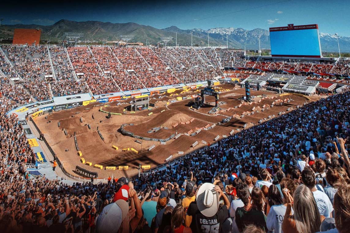 Supercross Track in a Stadium